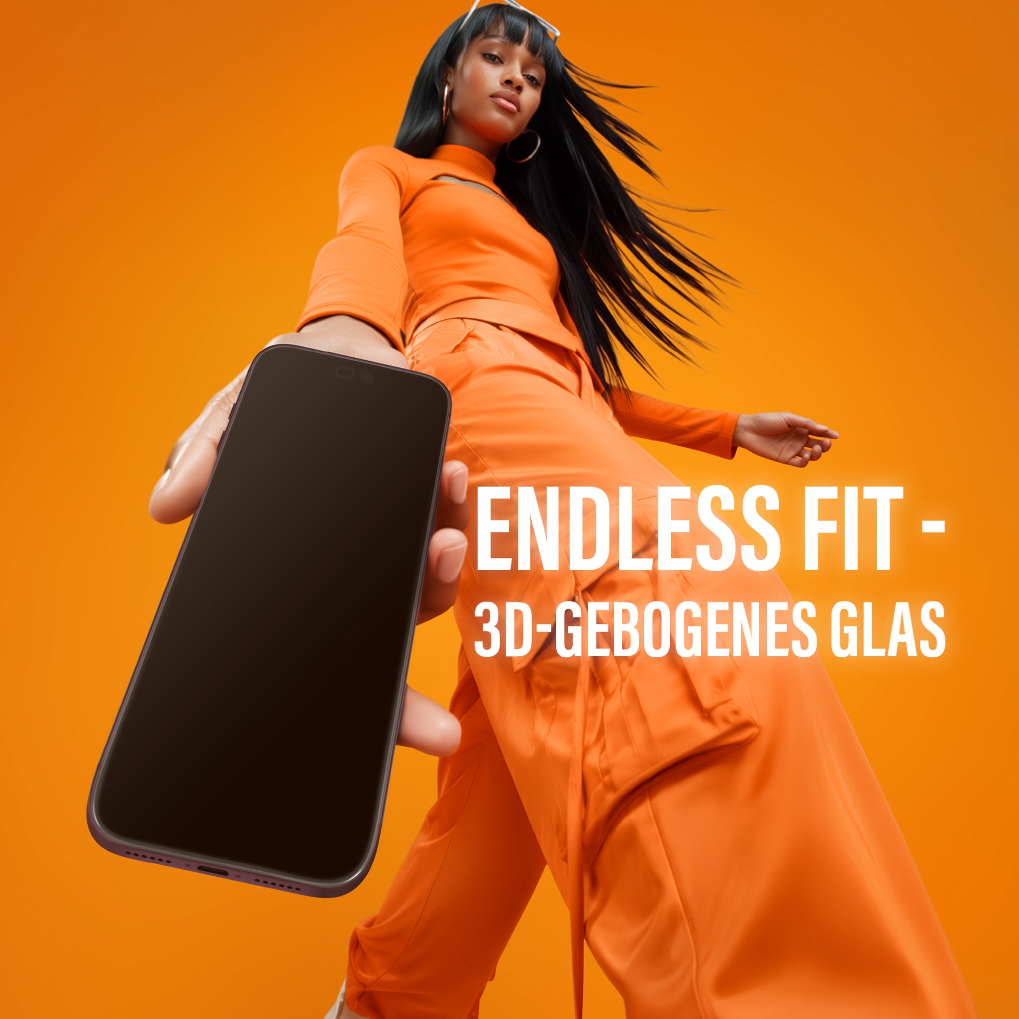 PanzerGlass® Endless Fit 3D Curve Displayschutz iPhone 18 Pro | 17 Pro m. FastFit Tool